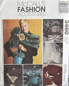 McCalls Fashion Accessories 3460 EVENING PURSE Bags Clutch Stole Shawl Pattern - Picture 1 of 2
