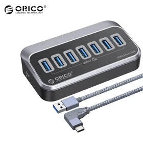 USB Hub 7-Port USB-A Splitter Port Expander ORICO M3U3-7A 10 BK USB3.2 5Gbps New - Picture 1 of 6