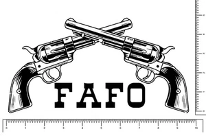 FAFO Pistols Die Cut Sticker 9" x 5" Pick your color 1776 - Picture 1 of 10