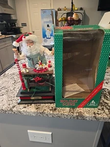 Crestone Products Santas Workshop Musical Lights Christmas Carols Santa - Picture 1 of 4