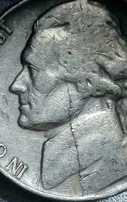 1941 S Jefferson nickel lamination Error Coin - Image 1 of 4