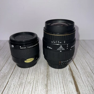 Nikon TC-200 Teleconverter 2X TC200 w/Quantaray Lens 28-80mm For Nikon AF ✅ - Image 1 of 4