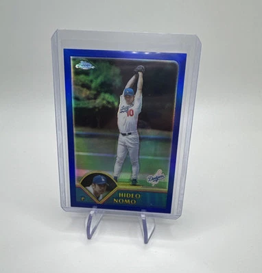 2003 Topps Chrome #19 Blue Refractor Hide Nomo /699 LA Dodgers - Image 1 of 3