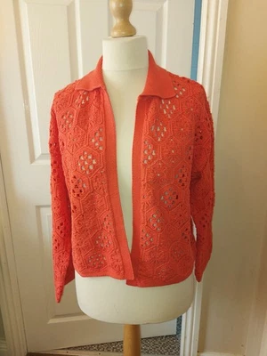 OLIVER BONAS CORAL EDGE TO EDGE CROCHET JACKET/CARDIGAN UK SIZE 14 NEW/BNWT - Image 1 of 4