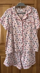 BedHead Short Sleeve & Shorts Shorty Woven Cotton Pajamas PJ Set, XL PINK - Picture 1 of 10