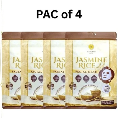 PAC OF 4 X PINNARA JASMINE RICE FACIAL MASK - Image 1 of 4
