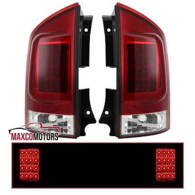 Red Tail Lights Fits 2005-2015 Armada LED Rear Brake Lamps Left+Right 05-15 - Image 1 of 4
