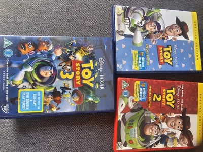 Toy Story 1 2 and 3 DVD Disney Pixar Collection Excellent Condition Region 2 - Image 1 of 4