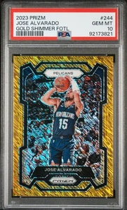 2023 Panini Prizm #244 Jose Alvarado Gold Shimmer Fotl Prizm /10 PSA 10 - Picture 1 of 2