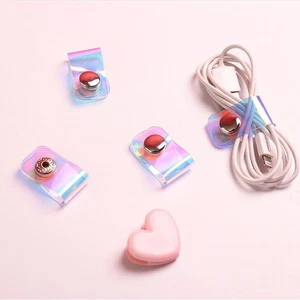  4 Pcs Data Cable Storage Buckle Holder Organiser Desk Line Clip Winder - Afbeelding 1 van 12