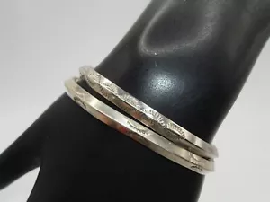 VINTAGE 1940'S NAVAJO STERLING SILVER CUFF BRACELETS! ESTATE FIND - Picture 1 of 8