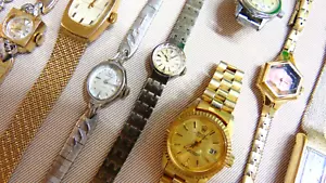 34 Vtg Manual Hand Wind Watch Lot 21 Run Alsta Military Diamond Dials Wolbrook + - Picture 1 of 16