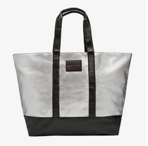 Victoria's Secret Silver Black Weekender Tote Bag NWT - Foto 1 di 1