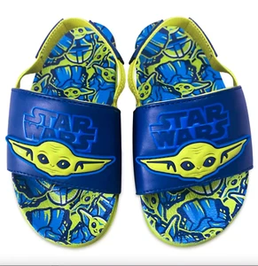 Disney Store Star Wars Mandalorian Grogu The Child Slides Sandals Toddler 7/8 - Picture 1 of 2