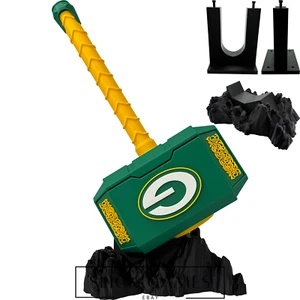 Green Bay Packers #1 Mjolnir Thor's Hammer | Fan Art impreso en 3D - Imagen 1 de 6
