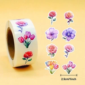 500 Hearts, Flowers, Butterflies, Smiley Faces, Planets, Birthday Stickers 2.5cm - Picture 1 of 124