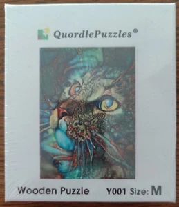 Quordle Wooden Puzzle Cat Y001 Size Medium -New - Picture 1 of 3