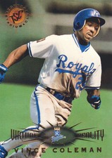 1995 Stadium Club Baseball Virtual Reality #42 Vince Coleman Kansas City Royals