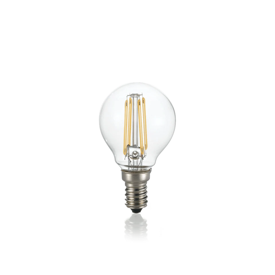 Lampadina E14 led 4w sfera vetro trasparente luce naturale - Immagine 1 di 1