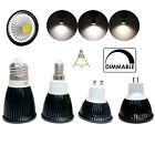 Dimmable 6W 9W 12W LED COB Spotlight Bulb GU10 MR16 110V 220V 12V 24V Black Lamp