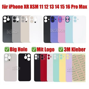 Cache batterie arrière vitre big hole pour iphone 16/15/14/13/12/11 colle - Photo 1 sur 56