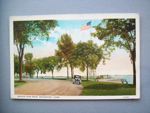 SEASIDE PARK DRIVE, BRIDGEPORT, CONN POSTKARTE - Bild 1 von 2