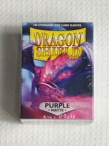 Dragon Shield Sleeves: Standard Matte Purple (100 ct.) - Sealed New - Picture 1 of 6