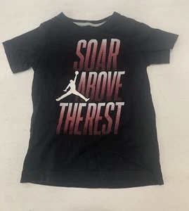 Jordan Black Short Sleeve T-Shirt Youth Boy size 6 - Picture 1 of 6