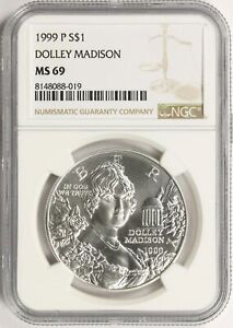 1999-P $1 Dolley Madison Commemorative Dollar NGC MS69