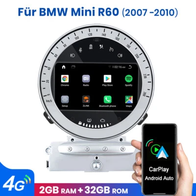 9" 2+32GB Android 12 Autoradio GPS Navi für BMW Mini Cooper R55 R56 2007-2013 - Bild 1 von 4