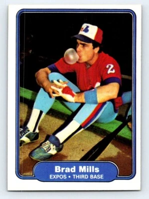 1982 Fleer - #196 Brad Mills (RC) - *EX* - Image 1 of 2