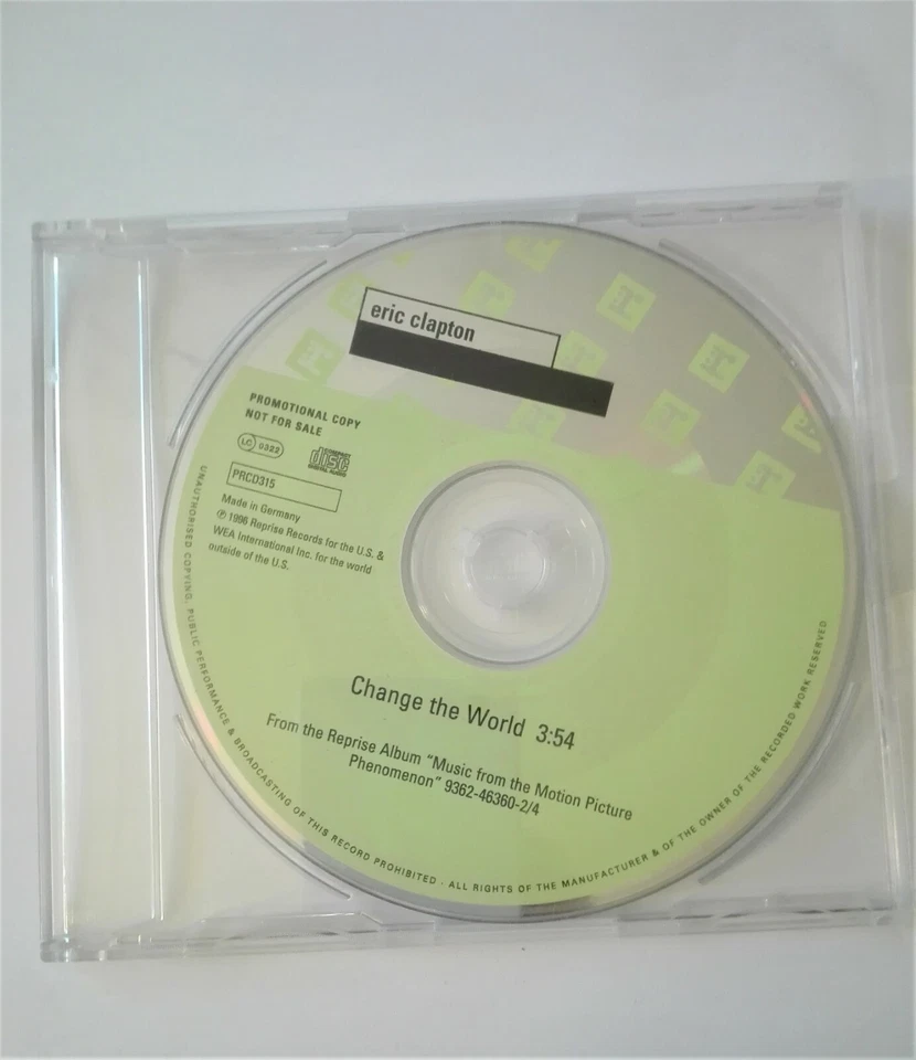 ERIC CLAPTON - CHANGE THE WORLD; Orig. Single CD (Promo) 1998; sehr gut - Bild 1 von 1