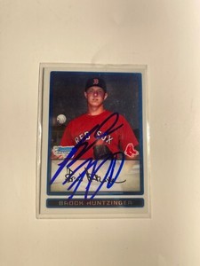 Boston Red Sox BROCK HUNTZINGER Signed Card