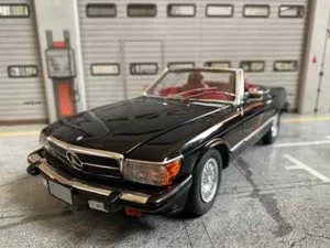 Mercedes Benz 300 SL 450 Schwarz R107 Umbau US-Version Barock Fuchs Felgen 1:18 - Bild 1 von 12