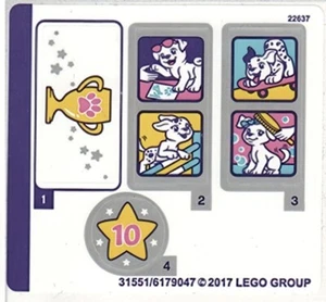 New LEGO FRIENDS Sticker Sheet - From Set 41300 Friends Puppy Championship - Picture 1 of 1
