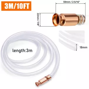 10FT X 1/2" Siphon Hose Pump Self Priming Jiggler Shaker Transfer Fuel Water Oil - Picture 1 of 9
