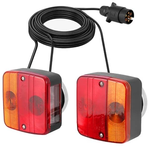 12V Magnet Anhänger Rückleuchte 4,5m Stopblinker Kennzeichenbeleuchtung Traktor - Bild 1 von 3