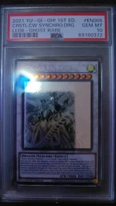 PSA 10 1.EDITION  GHOST RARE CRYSTAL CLR SNCHRO DRGN YUGIOH! - Bild 1 von 2