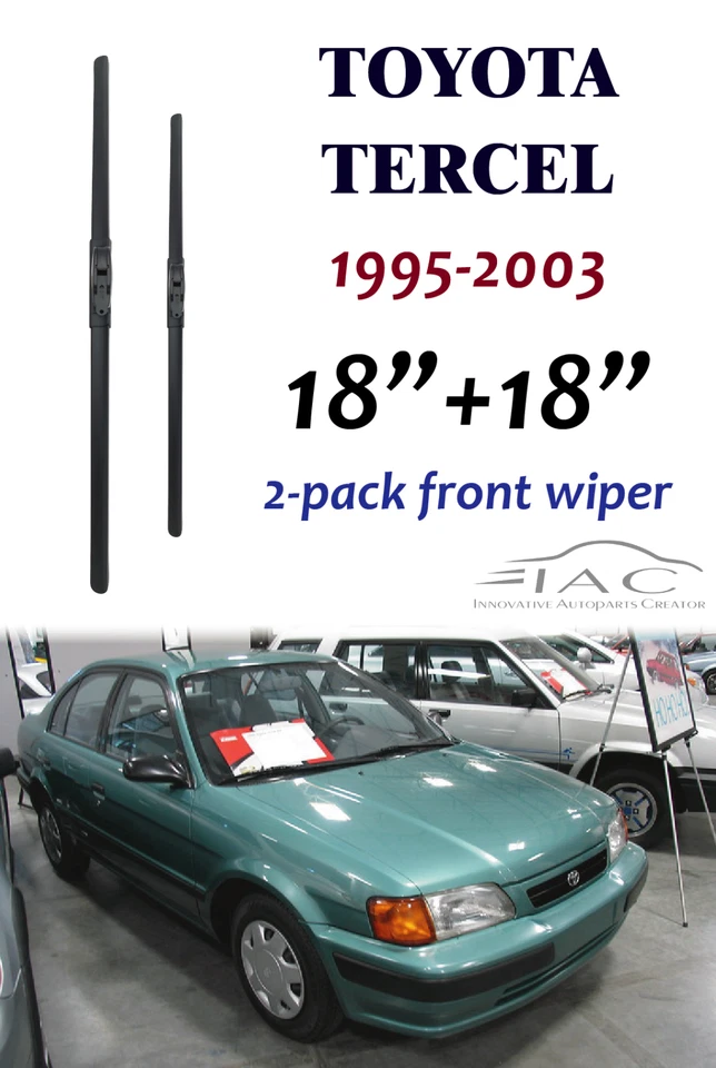 For Toyota Tercel 1995-2003 18"+18" Front Windshield Wiper Blade 2 Pack - Image 1 of 2