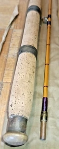 Vintage W Hamlin 2 piece split cane Spin Rod 6.5ft - Picture 1 of 11