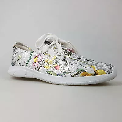 Women's ZIERA Floral Leather Sz 6.5 US | 37 EU White Comfort | 3+ Extra 10% Off Foto 1 de 4