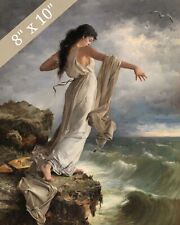 1800s Death of Sappho Classical Painting Giclee Print 8x10 on Fine Art Paper