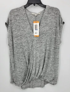 Top Rachel Roy para mujer XXL gris jaspeado cintura torcida tejido pulóver informal playero - Imagen 1 de 10