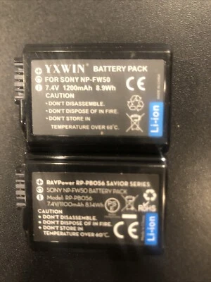 Lot Of 2 Batteries for Sony NP-FW50 (2-Pack) - Image 1 of 2