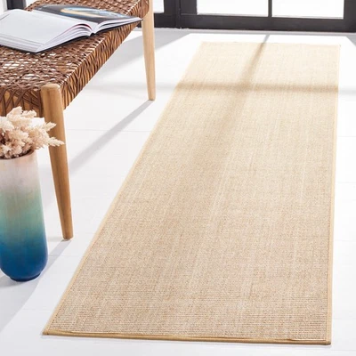 x SAFAVIEH Area Rug Collection - 2'3" x 10' Runner, Beige & Ivory, Sisal & Ju... - Image 1 of 4