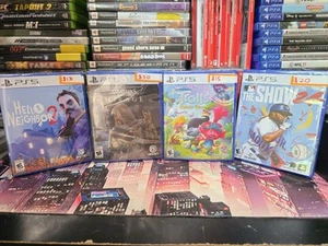 Playstation 5 Game Bundle Assassins Creed Mirage The Show 24 Trolls Hello Neighb - Picture 1 of 10
