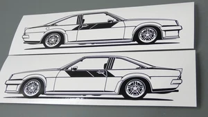 Pegatina Opel Manta B 400 Silhouette Opel Manta B 400 2x negra nueva - Imagen 1 de 21