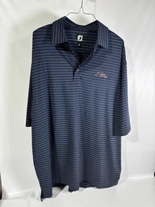 Camisa Polo FootJoy Para Hombres XL Sand Springs Club Golf Performance Azul - Imagen 1 de 6