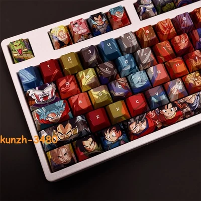 Anime 108 Keys Dragon Ball PBT Keyboard Keycap for Cherry MX Mechanical Keyboard - Image 1 of 4