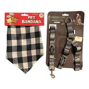 Fashion London Plaid Dog Harness with Matching Leash Size Medium & Pet Bandana - Picture 1 of 4